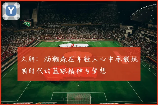 文胖：杨瀚森在年轻人心中承载姚明时代的篮球精神与梦想