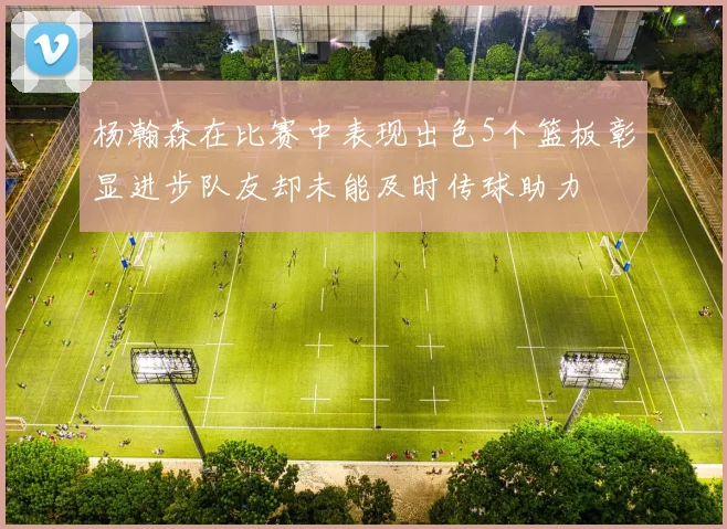 杨瀚森在比赛中表现出色5个篮板彰显进步队友却未能及时传球助力