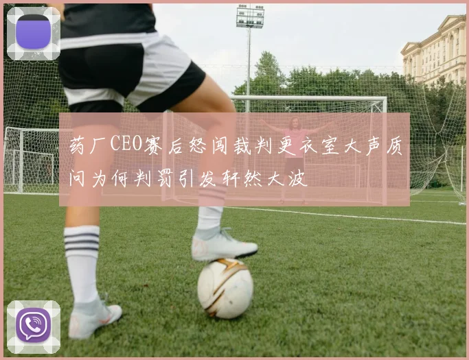 药厂CEO赛后怒闯裁判更衣室大声质问为何判罚引发轩然大波